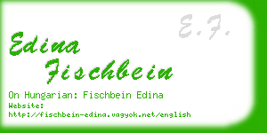 edina fischbein business card